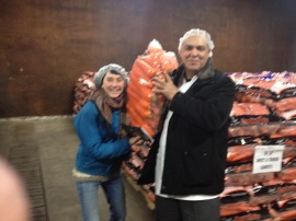 Sarah Archibald and Chef Abdel are excited to cook up local carrots through the school year! 